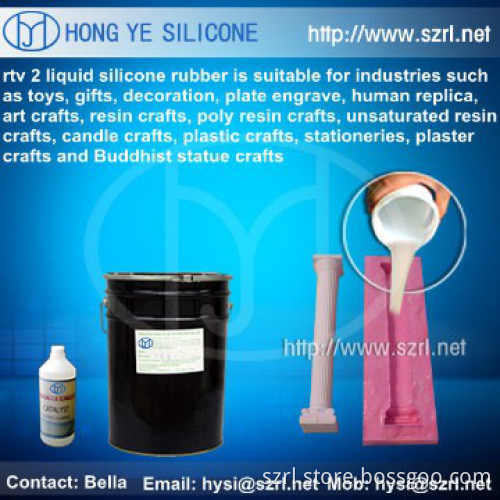 RTV2 silicone rubber hs code for cast stone column mold making